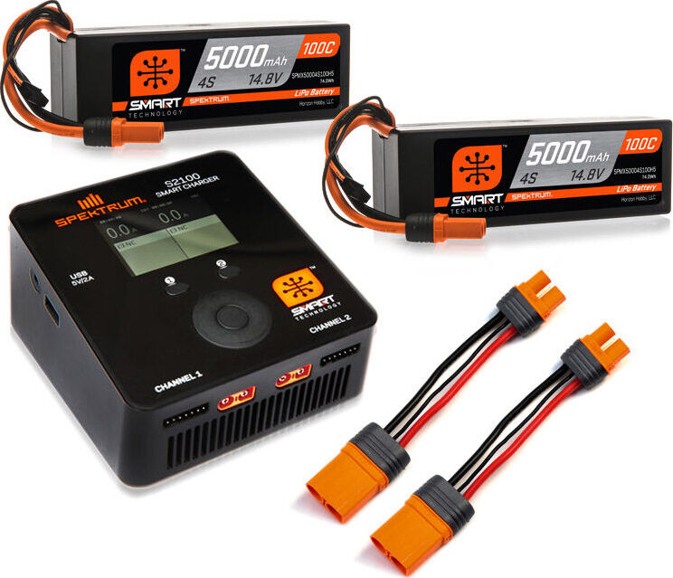 Smart Powerstage 8S Surface Bundle: 5000mAh 4S Lio Battery (2) / S2100 Charger